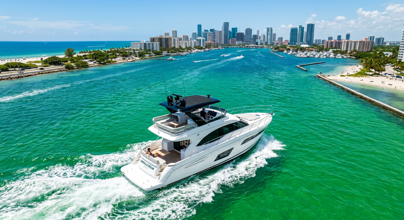 45ft Maxum Sport yacht on the water in Miami
